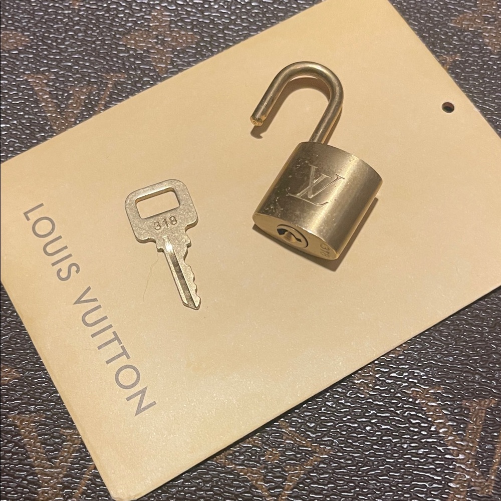 LV Brass Padlock with Key 🔐 🔑